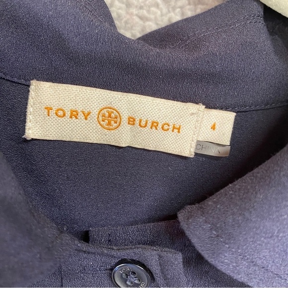 Tory Burch Feminine Sleeve Button Up Blouse Sz 4 - Picture 8 of 9